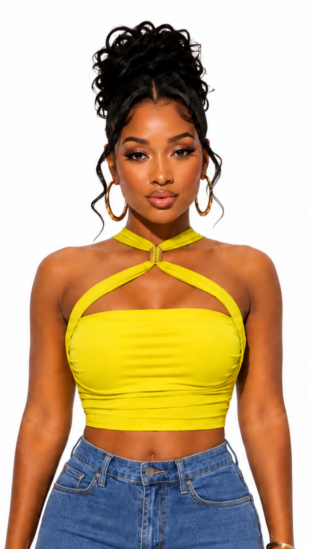 Gold Bar Criss-Cross Top