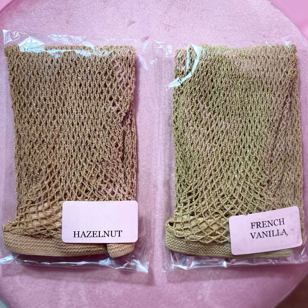 Shimmer Skin tone Fishnet Stockings (Hazelnut)