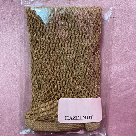 Shimmer Skin tone Fishnet Stockings (Hazelnut)